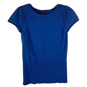 ⭐️ 2 for $15. ANTONIO MELANI Blue Short Sleeve soft stretchy Blouse